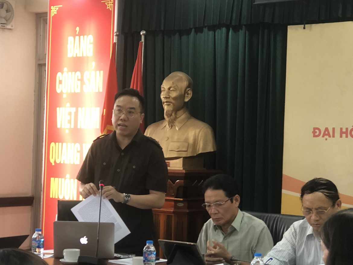 Ông Nguyễn Nguyên, Phó Chủ tịch Hội Xuất bản Việt Nam, Cục trưởng Cục Xuất bản, In và Phát hành chia sẻ tại họp báo.