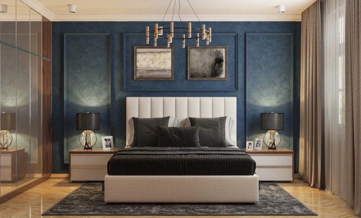 Không kê giường ngủ dưới đèn chùm, quạt trần: Đèn chùm, quạt trần treo lơ lửng trên đầu khi đang ngủ là cảm giác không mấy dễ chịu. Bạn không nên đặt giường ngay dưới đèn chùm, quạt trần vì dễ gây cảm giác hoang mang, lo lắng, đồng thời hạn chế những rủi ro có thể xảy ra.