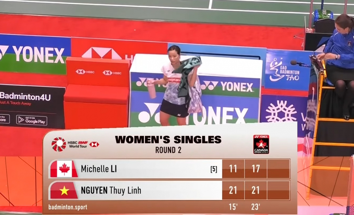 Nguyễn Thùy Linh vào tứ kết Canada Open 2023.