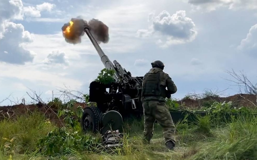 Pháo binh Nga. Ảnh: Bộ Quốc phòng Nga.