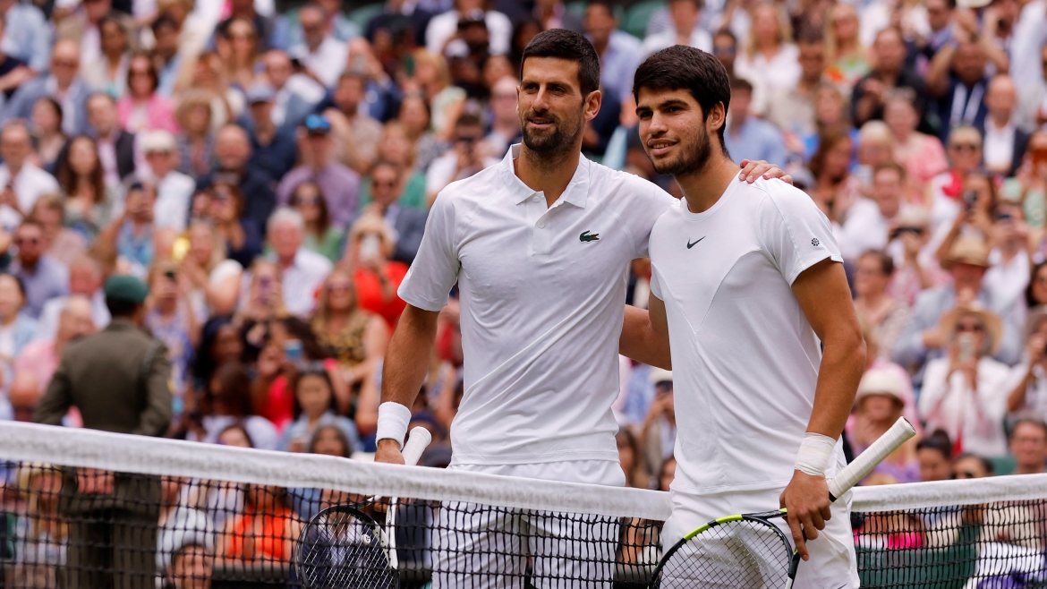 Trận chung kết đơn nam Wimbledon 2023 diễn ra giữa 2 tay vợt hàng đầu thế giới hiện tại - Carlos Alcaraz và Novak Djokovic. 