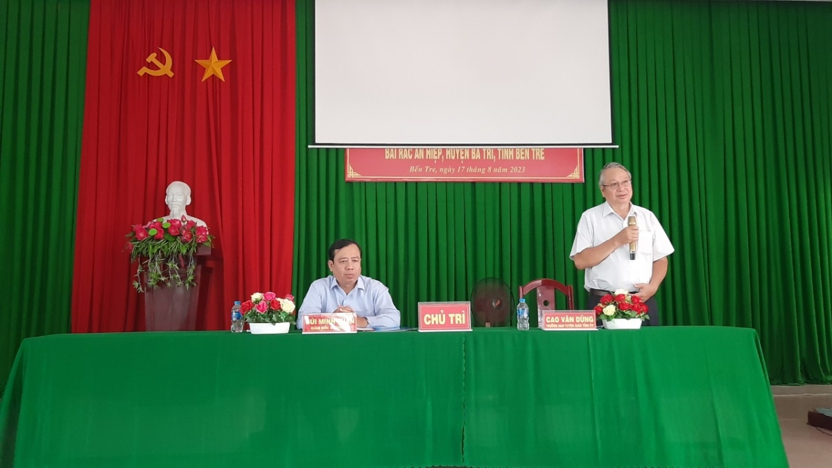 Ban Tuyên giáo Tỉnh ủy Bến Tre tổ chức họp báo công bố kết quả xử lý ô nhiễm môi trường tại bãi rác An Hiệp