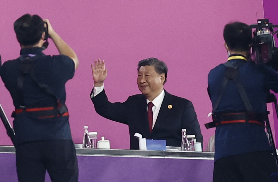Chủ tịch nước Trung Quốc - Tập Cận Bình có mặt tại lễ khai mạc ASIAD 19. (Ảnh: Reuters). 