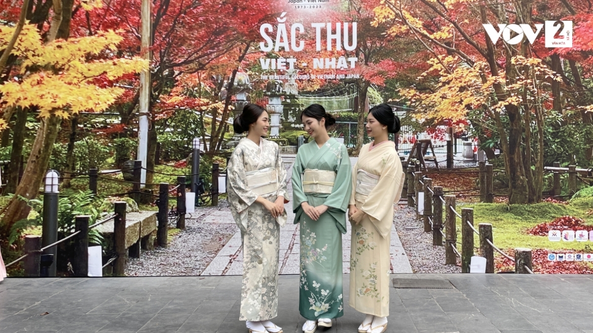 Khách tham quan được tìm hiểu về Kimono, trải nghiệm mặc trang phục Yukata.