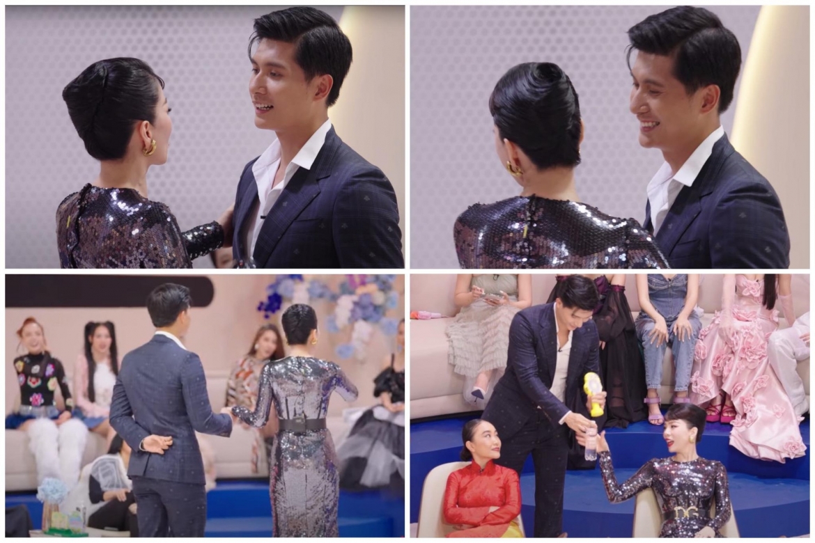 Tại "Chị đẹp đạp gió rẽ sóng", Lệ Quyên là một trong 30 nghệ sĩ tranh tài, trong khi Lâm Bảo Châu đảm nhận vai trò MC. Cặp đôi có nhiều khoảnh khắc gần gũi, khiến các đồng nghiệp khác liên tục "ganh tị", trêu đùa.