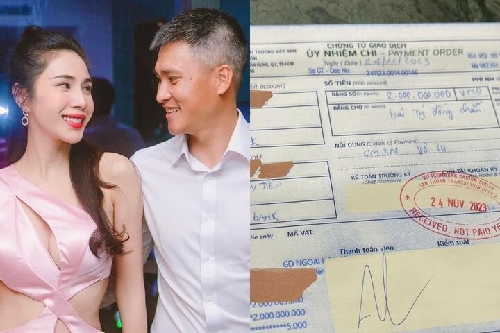 Mới đây, ca sĩ Thủy Tiên chia sẻ lên trang cá nhân dòng trạng thái đầy hạnh phúc, chứng minh tình cảm mặn nồng giữa cô và ông xã. Cụ thể, Thủy Tiên cho biết Công Vinh đã chuyển khoản cho cô 2 tỷ đồng để mừng sinh nhật. Đặc biệt, ông xã nổi tiếng còn khuyên Thủy Tiên bỏ livestream bán hàng online vì không muốn cô vất vả: "Hôm qua đang trong lúc đang livestream bán hàng online, nhận được món quà sinh nhật bất ngờ của chồng kèm những dòng tin nhắn làm em cực kỳ xúc động. Nếu không phải là đang bận livestream thì đã chạy ngay về nhà ôm chồng và nói "mình tặng quà thôi bớt khuyên lại đi ba, có bao giờ khuyên mà tôi nghe đâu sao khuyên chi hoài cho cực vậy". (Theo: VTC News)