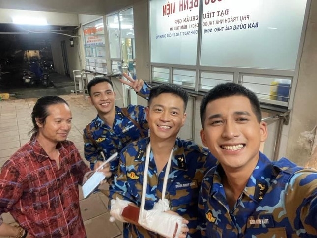 Con trai NSND Hoàng Dũng gặp tai nạn trong quá trình ghi hình. Ảnh: NVCC.