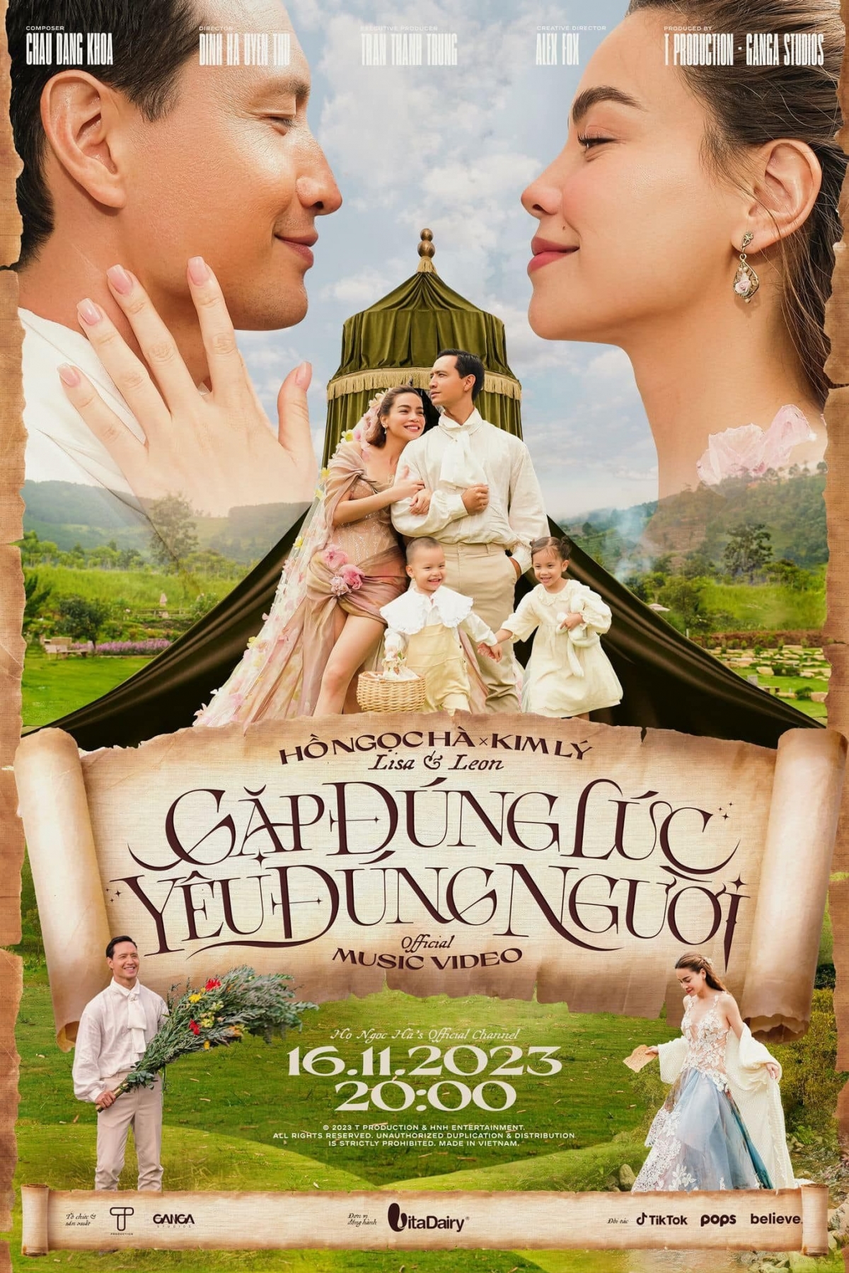 Tối nay (16/11), cặp đôi Hồ Ngọc Hà - Kim Lý sẽ tung MV có sự góp mặt của hai con. Nhân dịp này, nữ ca sĩ chia sẻ sẽ không làm đám cưới sau bảy năm gắn bó Kim Lý bởi không thích điều gì quá trọn vẹn. (Nguồn: VnExpress)