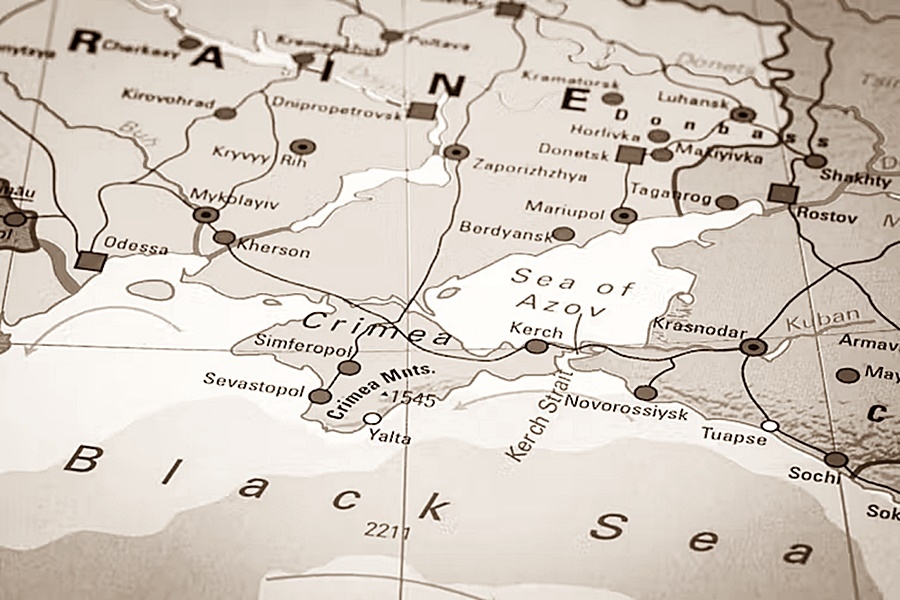 Bán đảo Crimea và Biển Đen trong xung đột Nga - Ukraine. Đồ họa: Shutterstock.