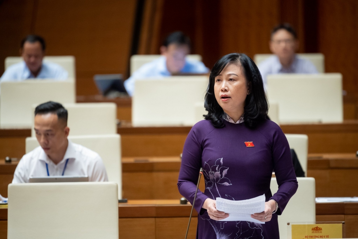 Bộ trưởng Bộ Y tế Đào Hồng Lan trả lời chất vấn trước Quốc hội