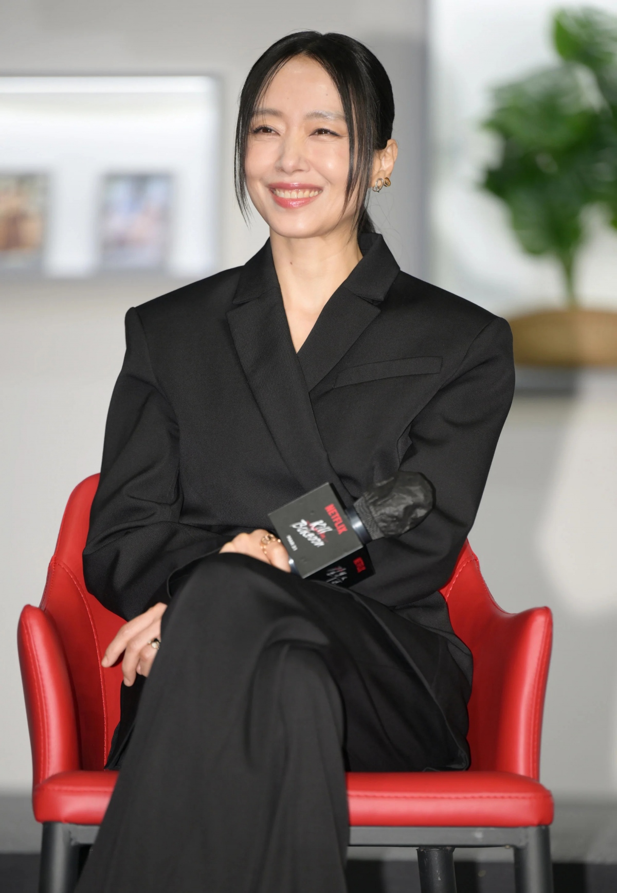Jeon Do Yeon trả lời phỏng vấn vào giữa tháng 3/2023. Nữ diễn viên đã kết hôn với doanh nhân Hàn Quốc Kang Shi-kyu. Ảnh: Chosunilbo JNS/Getty Images