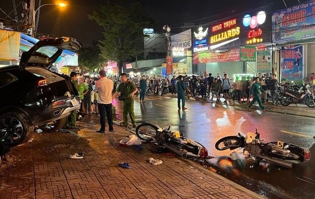 Hiện trường vụ tai nạn.