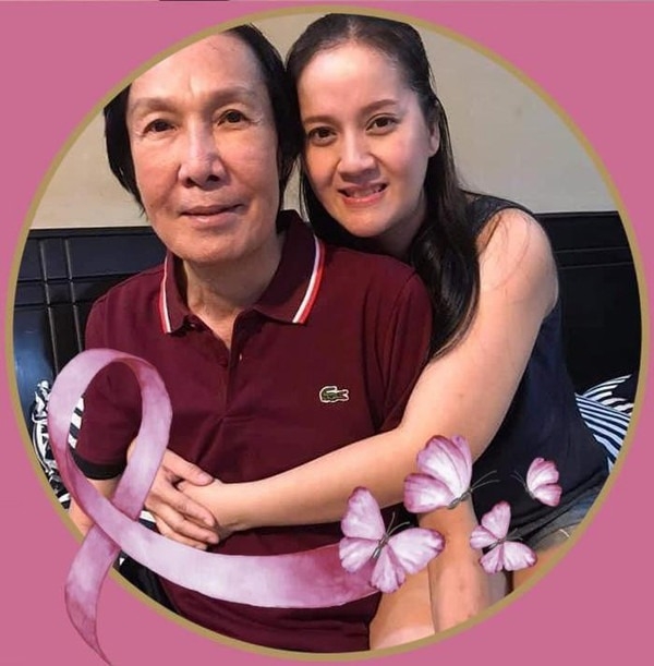 NSƯT Vũ Linh (lúc ông còn sống) và con gái.