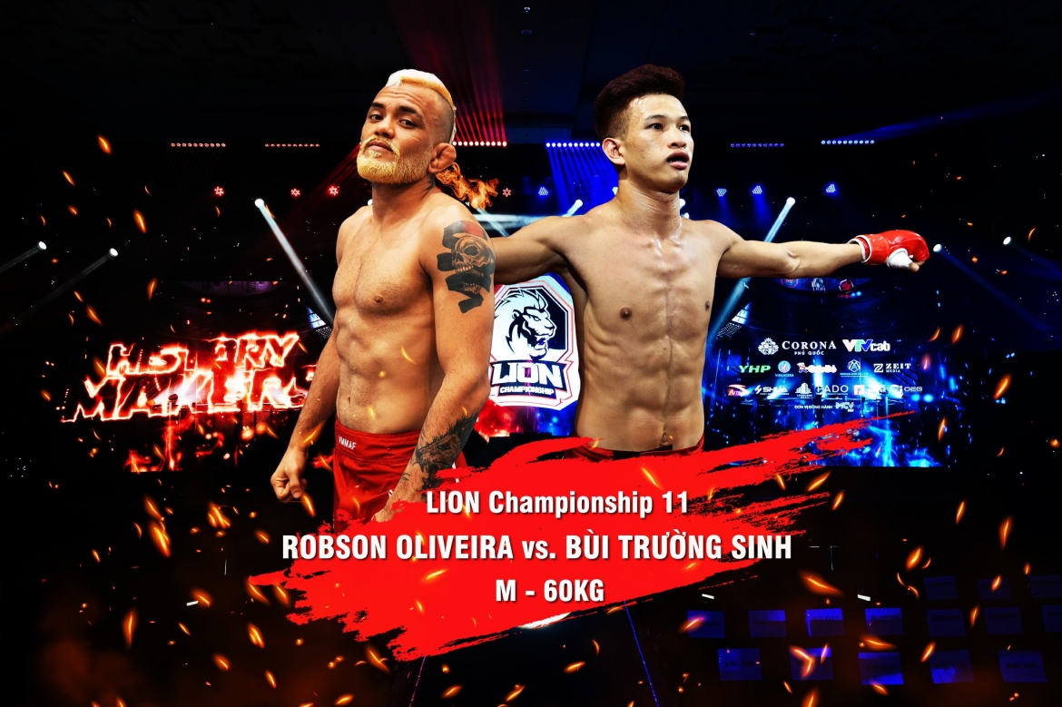Tay đấm người Brazil Robson De Oliveira Soares đối đầu Bùi Trường Sinh để tranh đai vô địch Nguyễn Trần Duy Nhất để lại