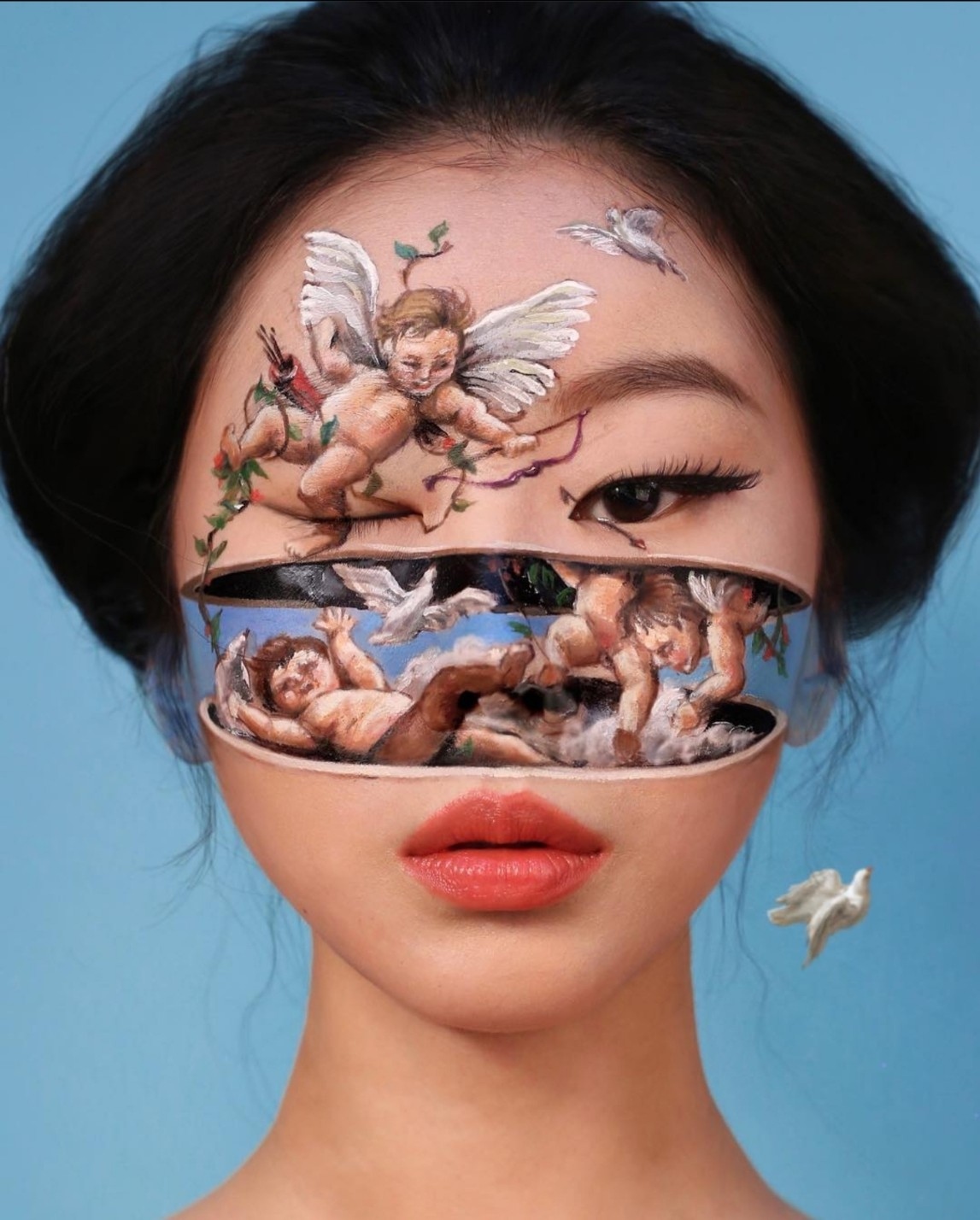 "Những thiên thần sa ngã" (2019) là bước đột phá của Yoon trên những bức tranh cổ điển về anh đào
