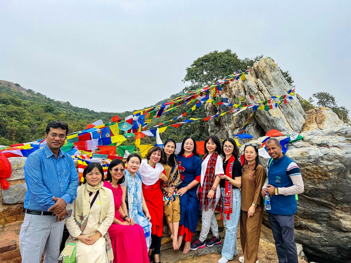 Du khách Việt Nam tại Ấn Độ. Ảnh: Minh Hiền