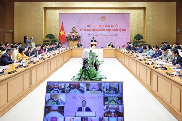 Hội nghị toàn quốc về phát triển các ngành công nghiệp văn hóa Việt Nam được tổ chức hôm nay (22/12/2023) là Hội nghị đầu tiên, có ý nghĩa đặc biệt quan trọng về phát triển các ngành công nghiệp văn hóa Việt Nam.