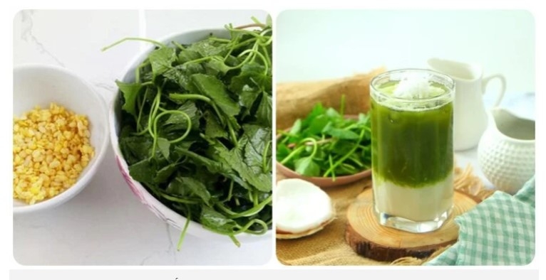 Rau má mix với đậu xanh rất hợp