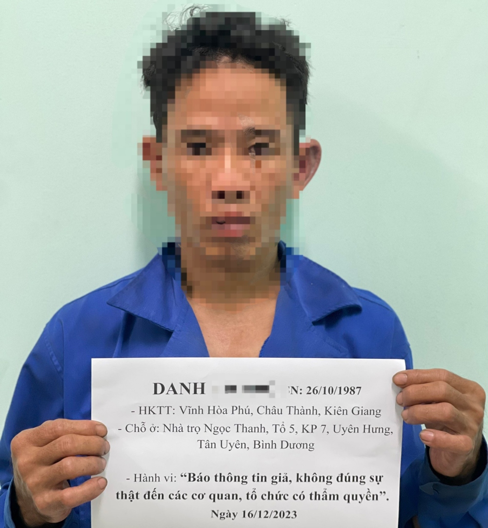 Công an đang củng cố hồ sơ xử lí ông D.T (ảnh: CA).