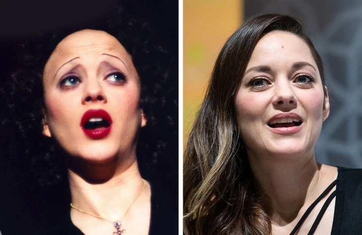 Marion Cotillard được tôn vinh là một nữ diễn viên và người mẫu của Dior, nổi tiếng với vẻ đẹp tinh tế và sự duyên dáng. Tuy nhiên, khi đảm nhận vai diễn biểu tượng của ca sĩ nổi tiếng người Pháp Edith Piaf, cô đã có một sự thay đổi đáng kinh ngạc. Cotillard đã cạo một phần đầu và lông mày, được tái tạo tỉ mỉ bằng bút kẻ mắt. Vai diễn xuất sắc của cô đã mang về cho cô giải Oscar cho Nữ diễn viên chính xuất sắc nhất.