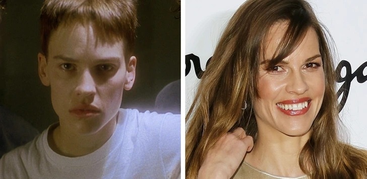 Hilary Swank đã khiến Hollywood choáng váng với vai diễn Brandon Teena, một chàng trai chuyển giới trong phim Boys Don't Cry. Để  chuẩn bị cho vai diễn đầy biến hóa này, nữ diễn viên đã hoàn toàn nhập tâm vào nhân vật, sống như một người đàn ông suốt một tháng trời. Sự cam kết với nghề của cô thường khiến những người hàng xóm của cô bối rối, vì họ thực sự tin rằng chàng trai trẻ nhìn thấy ra vào nhà cô chính là anh trai cô. Diễn xuất đặc biệt của Swank đã giành được nhiều giải thưởng, trong đó có giải Oscar cho Nữ diễn viên chính xuất sắc nhất.