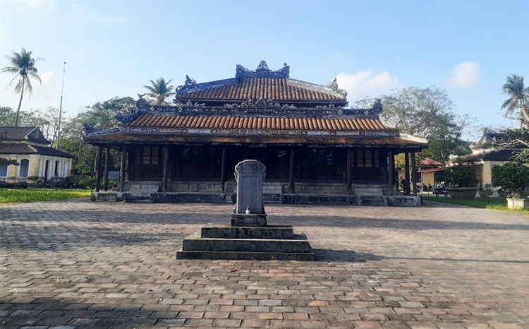 Khuôn viên Bảo tàng Lịch sử tỉnh Thừa Thiên Huế tại di tích Quốc Tử Giám triều Nguyễn