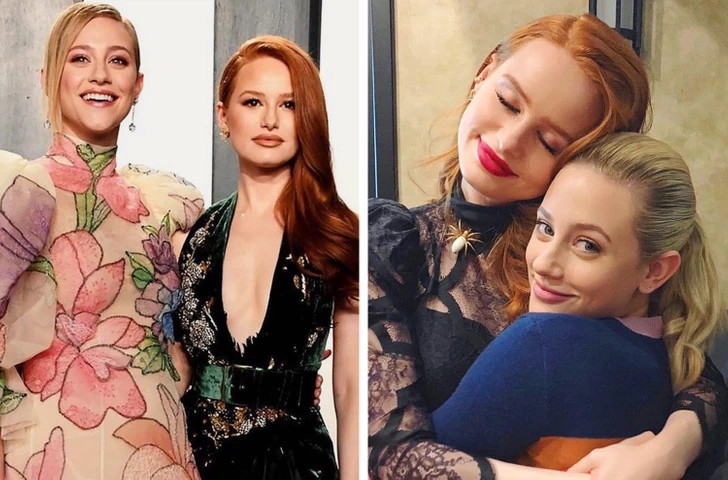 Lili Reinhart và Madelaine Petsch: Mặc dù là các nhân vật không thực sự hợp nhau trên phim "Riverdale" nhưng Reinhart và Petsch rất thân thiết, thậm chí thân thiết đến mức gọi nhau là bạn thân. Cả hai thậm chí còn là bạn cùng phòng. Reinhart đã nói: "Petsch là bạn thân nhất của tôi. Tôi sống với Petsch. Chúng tôi có thể nói về các mối quan hệ, cuộc sống cá nhân của tôi hay bất cứ điều gì. Tôi cảm thấy như Petsch luôn ủng hộ tôi".