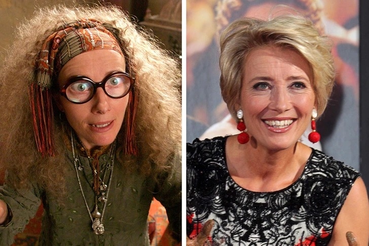 Emma Thompson là một trong những nữ diễn viên người Anh xuất sắc nhất khi vinh dự nhận được hai đề cử Oscar vào năm 1993, một thành tích đáng nể. Người phụ nữ sang trọng và duyên dáng này đã để lại nhiều ấn tượng khi vào vai giáo viên bói toán kỳ quặc và có phần phóng túng trong loạt phim Harry Potter. Vai diễn hẳn là một thử thách khá lớn đối với nữ diễn viên.