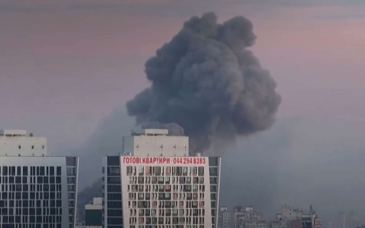 Nga không kích trả đũa Ukraine. Ảnh: State of the Union.