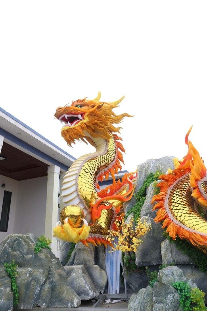 Linh vật rồng sau khi được công bố được người dân đánh giáo cao, khen ngợi là có phong thái uy nghi của loài vật đứng đầu trong tứ linh. (Ảnh: L.H.T)