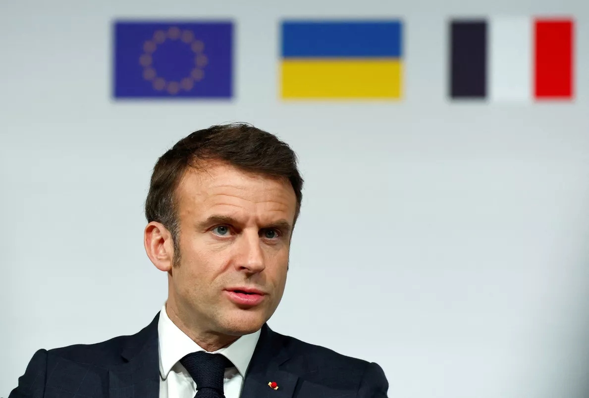 Tổng thống Pháp Emmanuel Macron lần đầu tiên đề cập đến khả năng phương Tây đưa quân vào Ukraine. Ảnh: Le Figaro