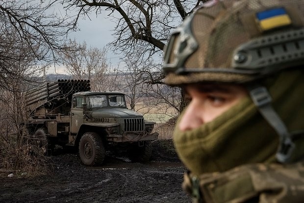 Quân đội Ukraine ở khu vực Donetsk. Ảnh: Reuters