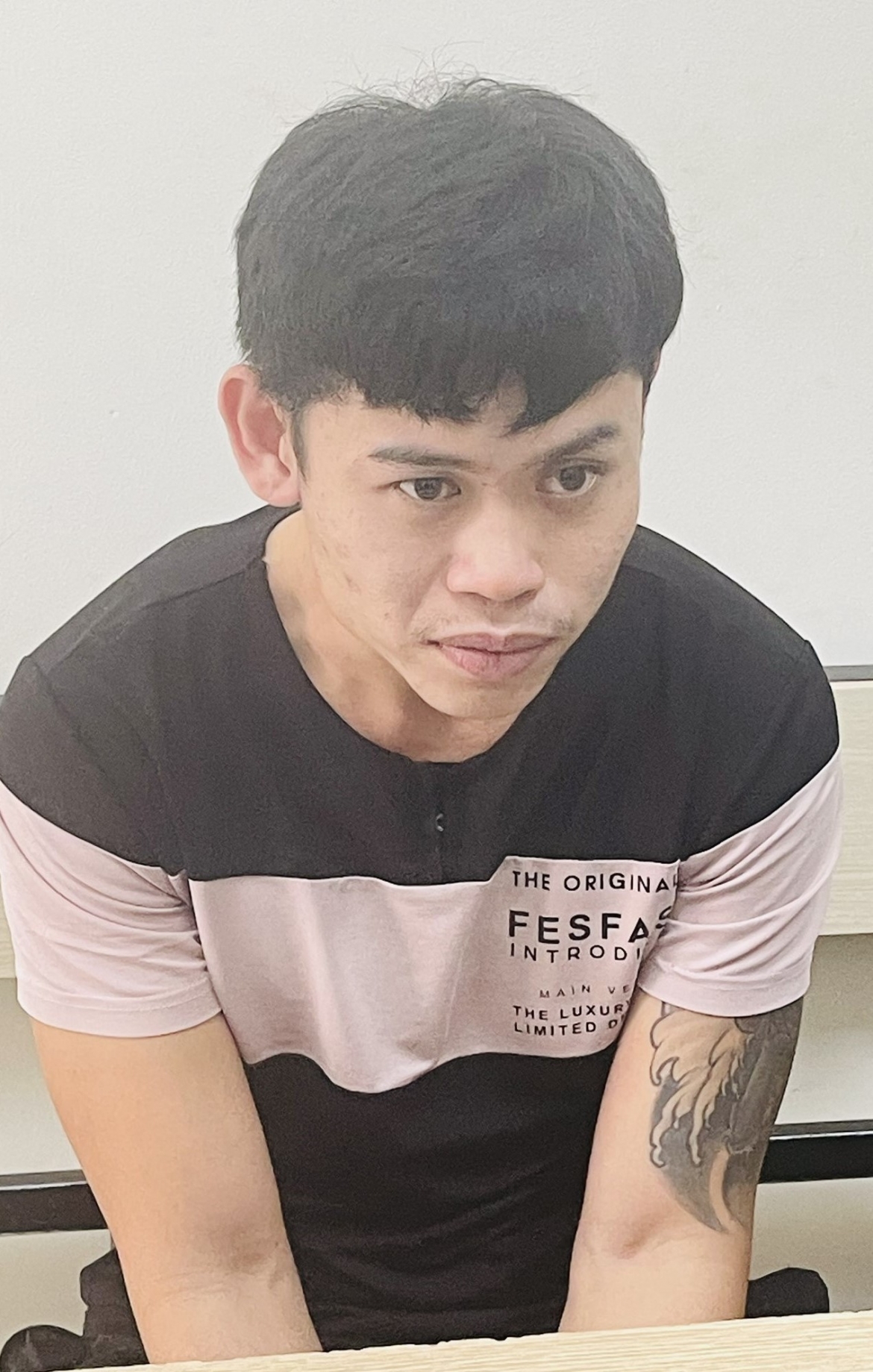 Đối tượng Võ Văn Bảo lúc bị bắt giữ.