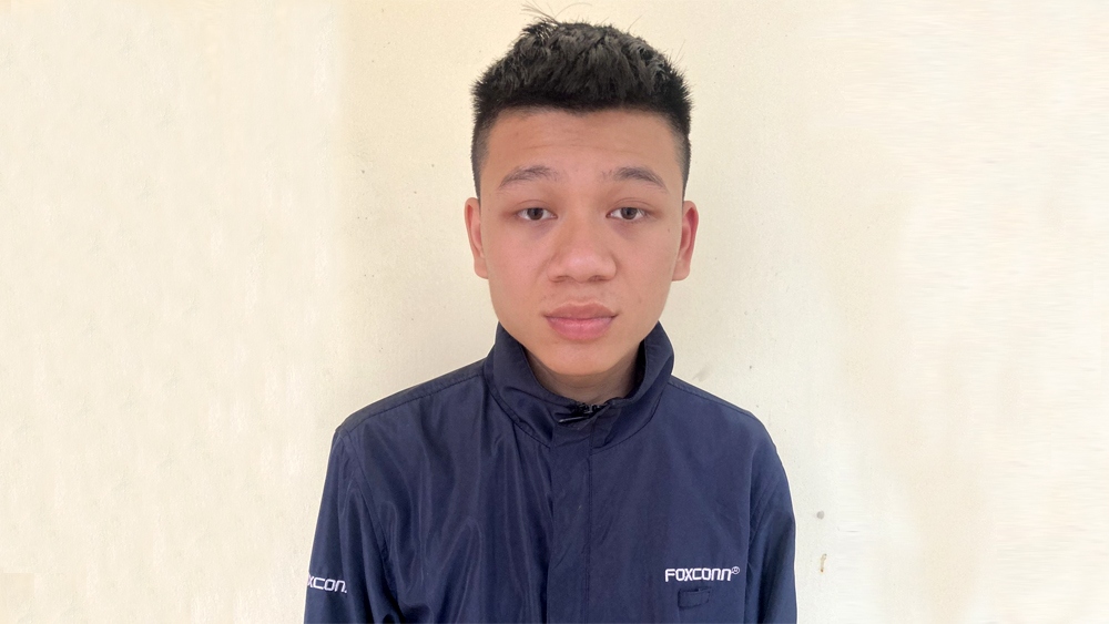 Đối tượng Hà Văn Mạnh tại Cơ quan Công an.