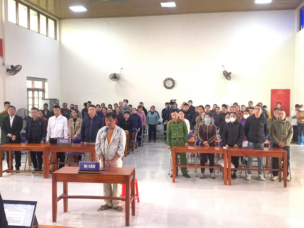 Bị cáo Nguyễn Văn Giang tại phiên tòa