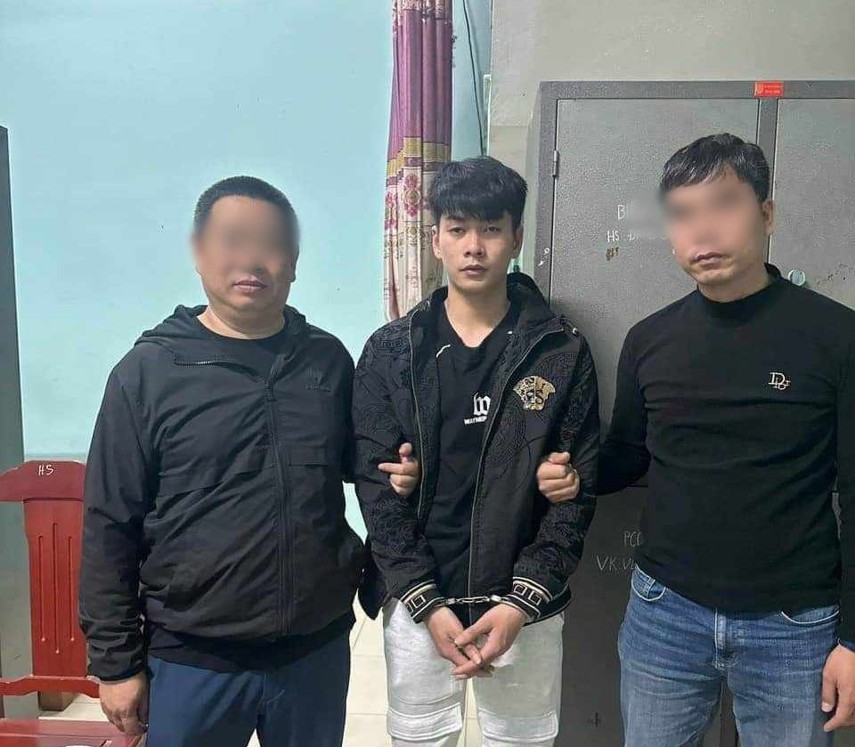 Trần Duy Quang tại trụ sở cơ quan công an