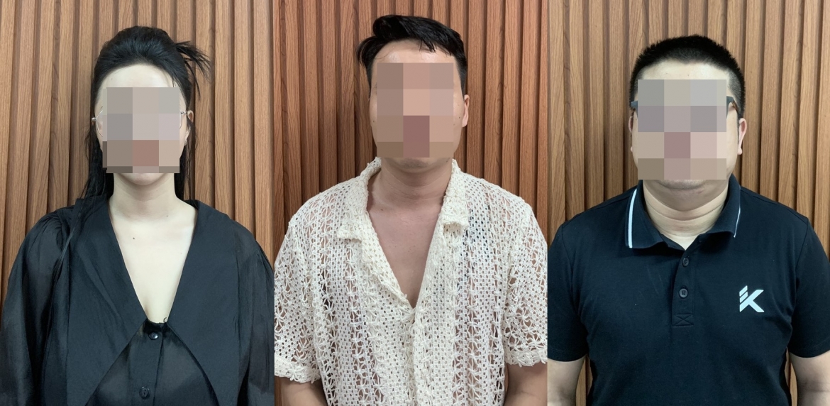 Các đối tượng bị tạm giữ.