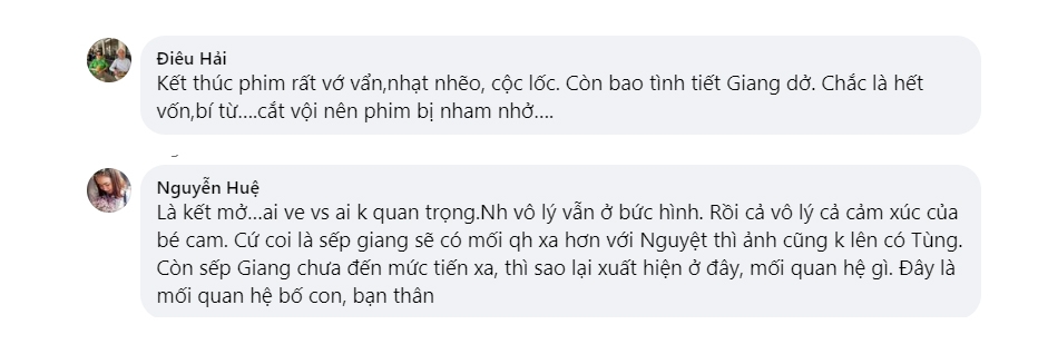 Hàng loạt nhận xét của khán giả trên mạng xã hội "chê" kết phim "Chúng ta của 8 năm sau"