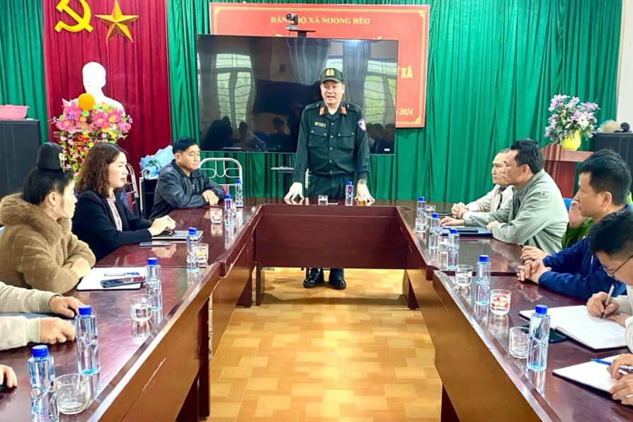Đại tá Phạm Hải Đăng, Phó Giám đốc, Thủ trương cơ quan Cảnh sát điều tra, Công an tỉnh Lai Châu trực tiếp chỉ đạo điều tra tại xã Noong Hẻo.