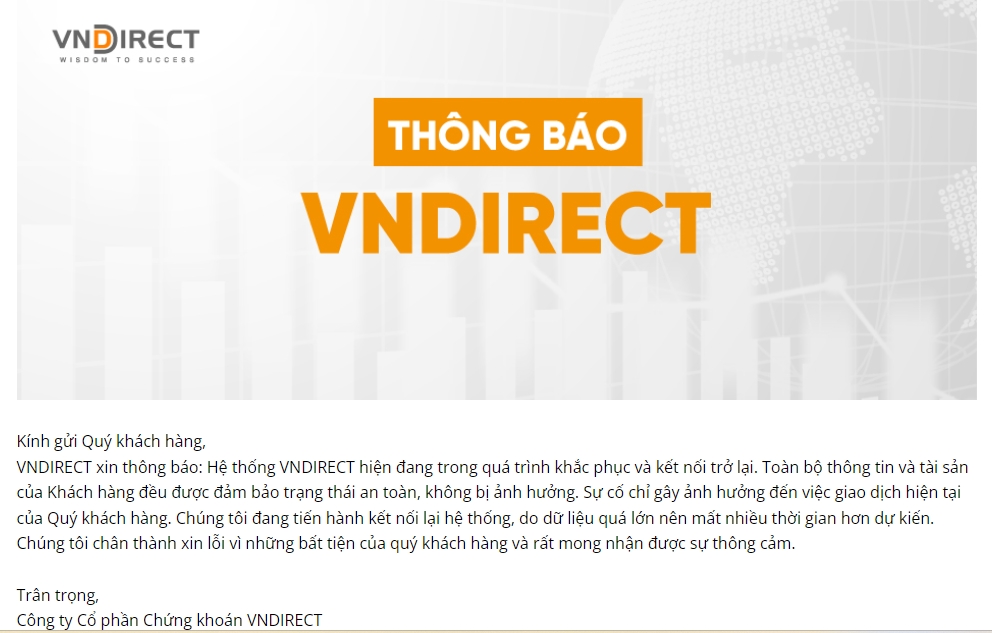 Đến thời điểm 21h ngày 26/3, trang web của VNDirect vẫn không thể truy cập (Ảnh chụp màn hình)