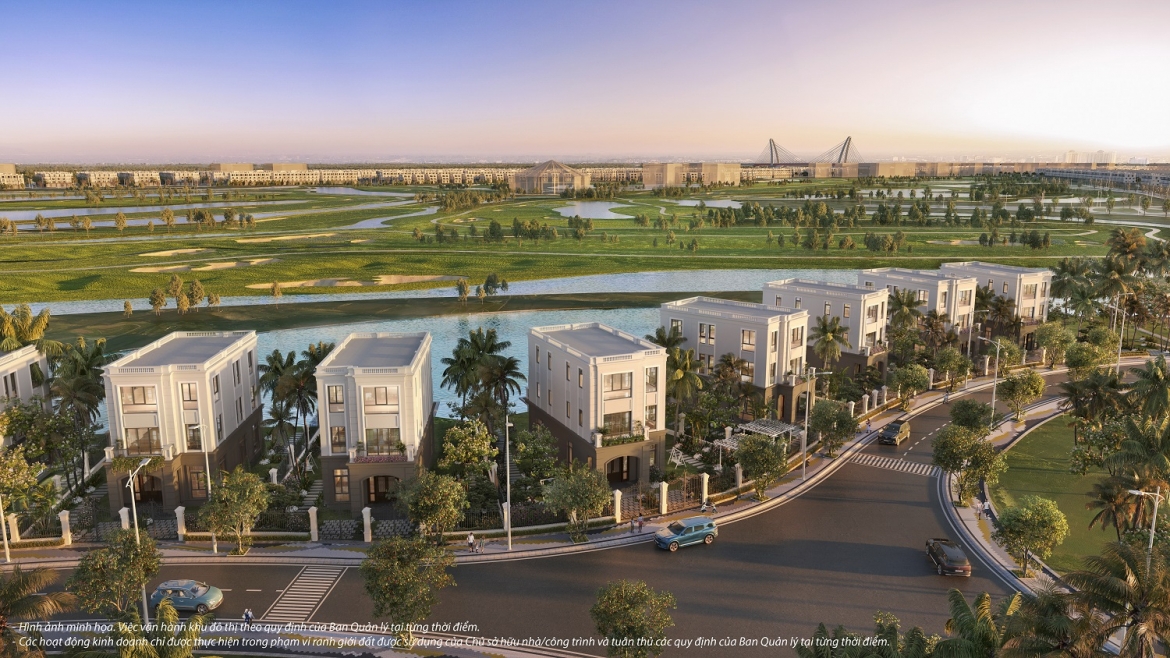 Sân golf 36 hố quy mô 160 ha nằm xen kẽ, hài hòa với các phân khu ở Vinhomes Royal Island
