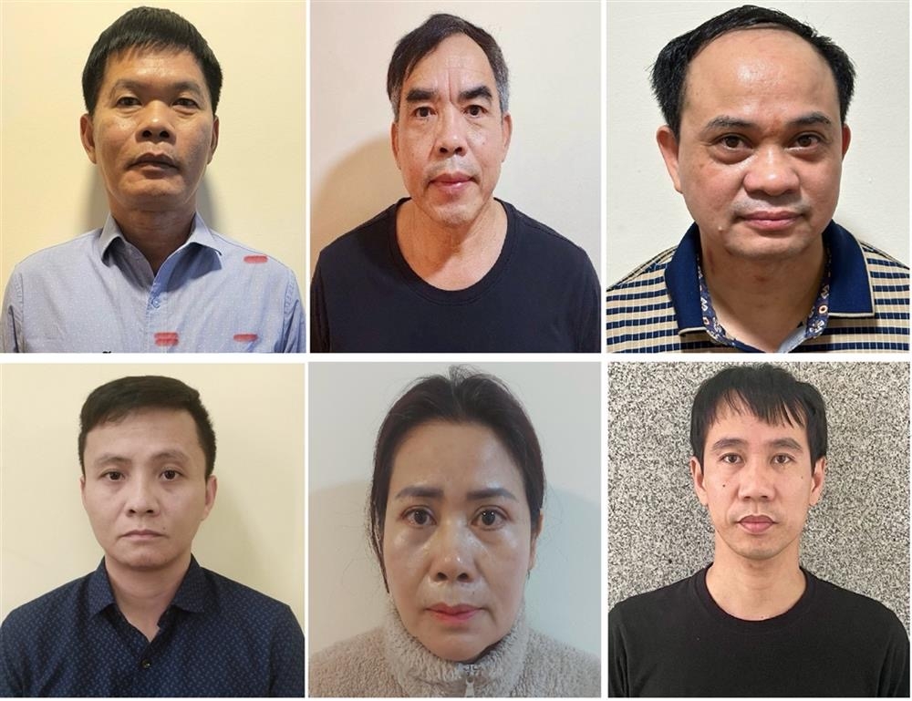 Các bị can vừa bị khởi tố (Nguồn ảnh: Bộ Công an)