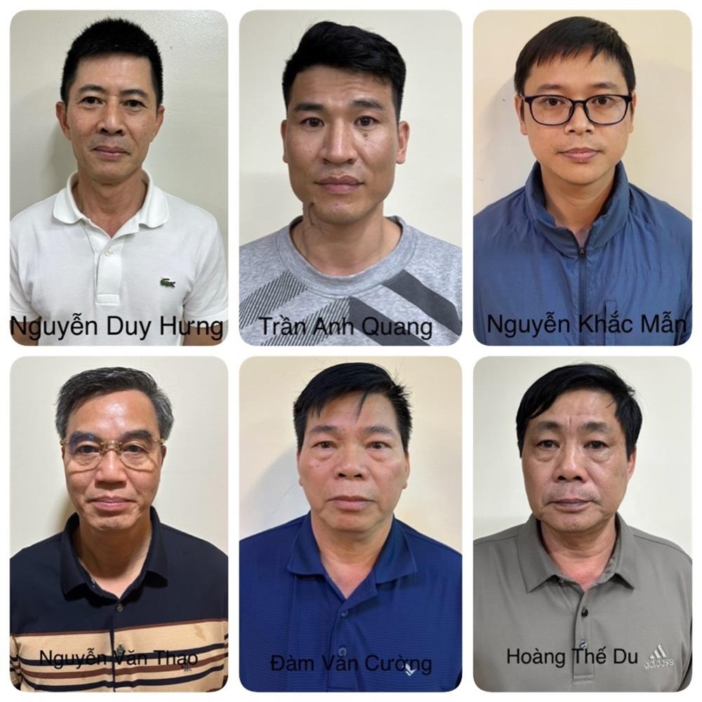 Các bị can bị khởi tố. (Ảnh: Bộ Công an)