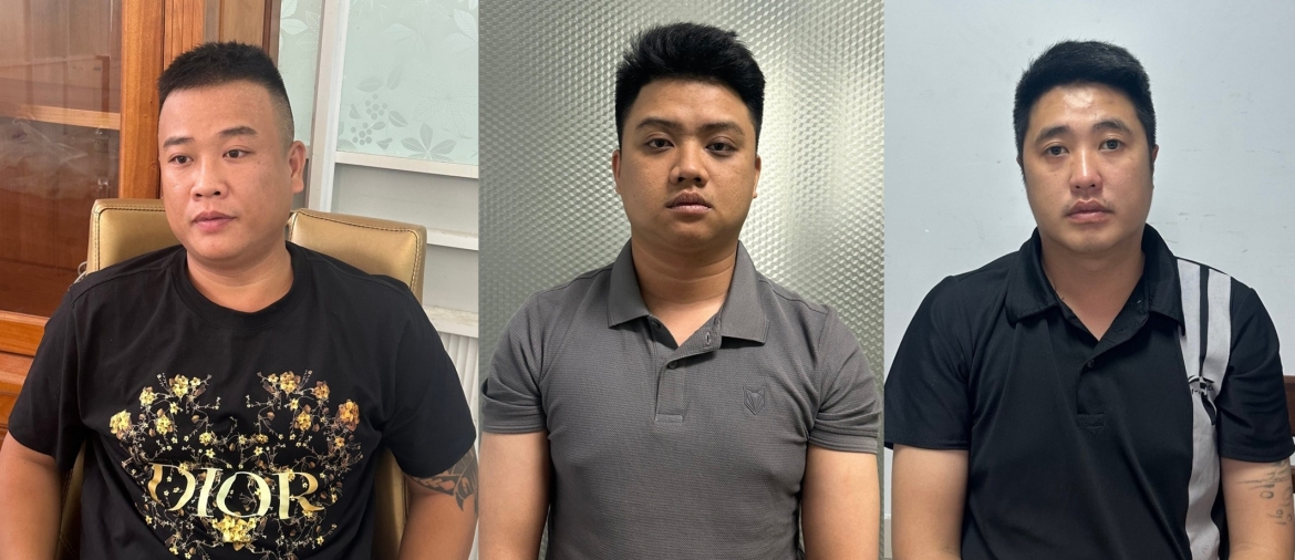 Các đối tượng Huy, Rin và Nam (từ trái qua).