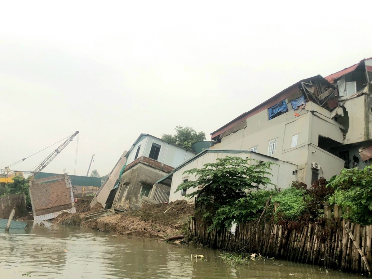 Hiện trường khu vực sạt lở