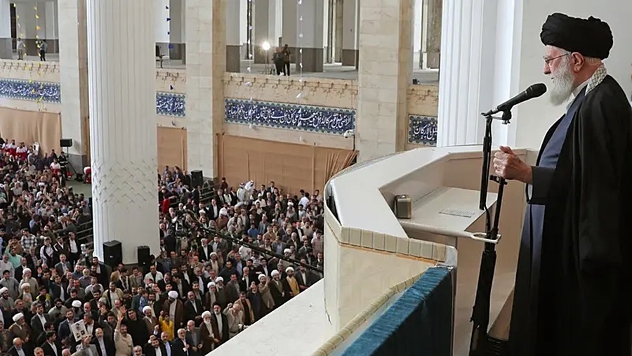 Lãnh tụ tối cao Iran Khamenei phát biểu. Ảnh: Getty.