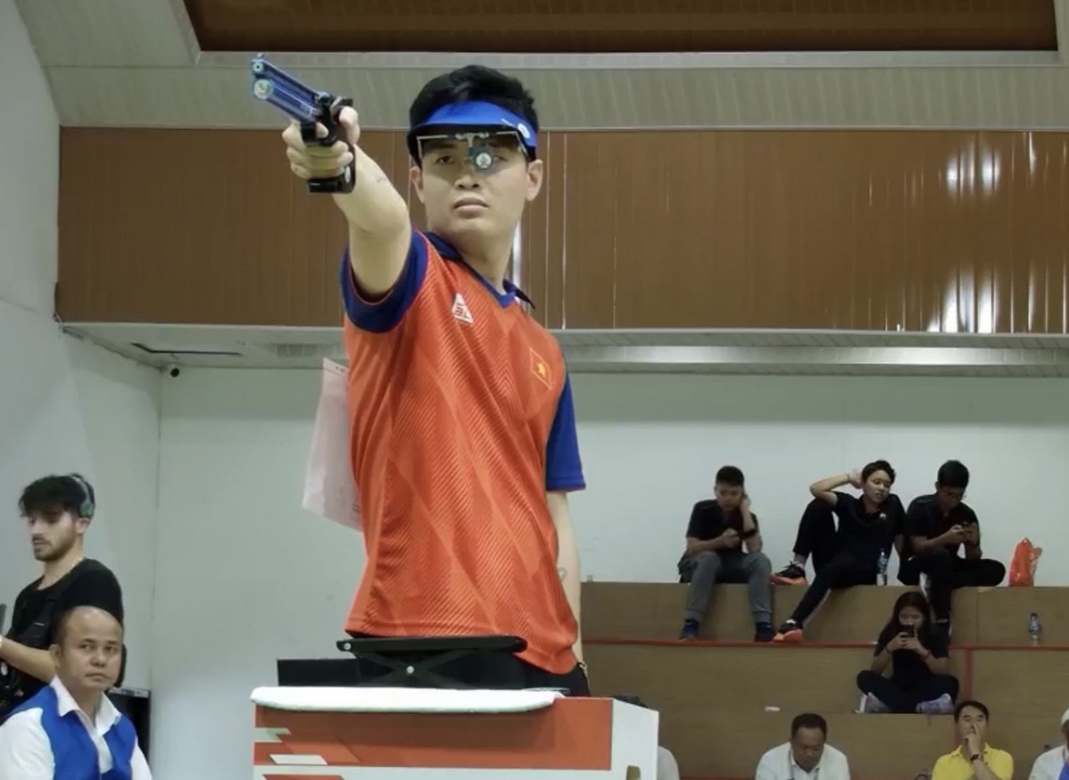 Xạ thủ Phạm Quang Huy. (Ảnh: ISSF)