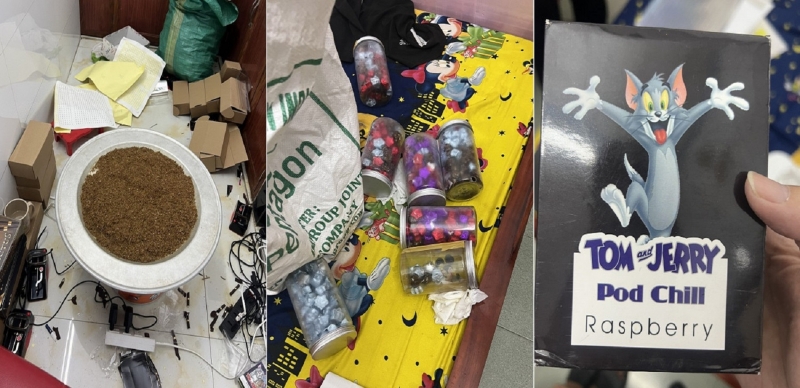 Tang vật được lực lượng Công an TP. Cẩm Phả thu giữ do 5 thanh niên tàng trữ sử dụng.