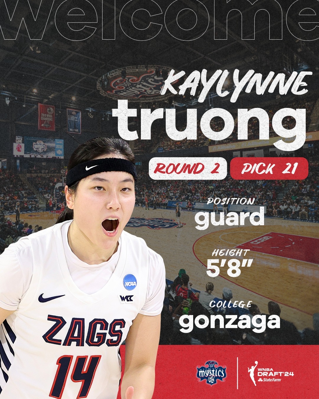 Washington Mystics thông báo tuyển chọn Trương Thảo Vy. (Ảnh: Washington Mystics)