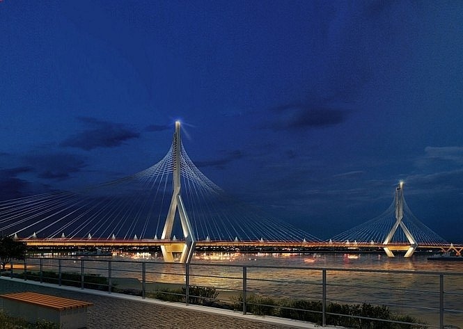 Công trình nằm giữa cầu Nhật Tân và Long Biên, nối quận Tây Hồ với huyện Đông Anh.